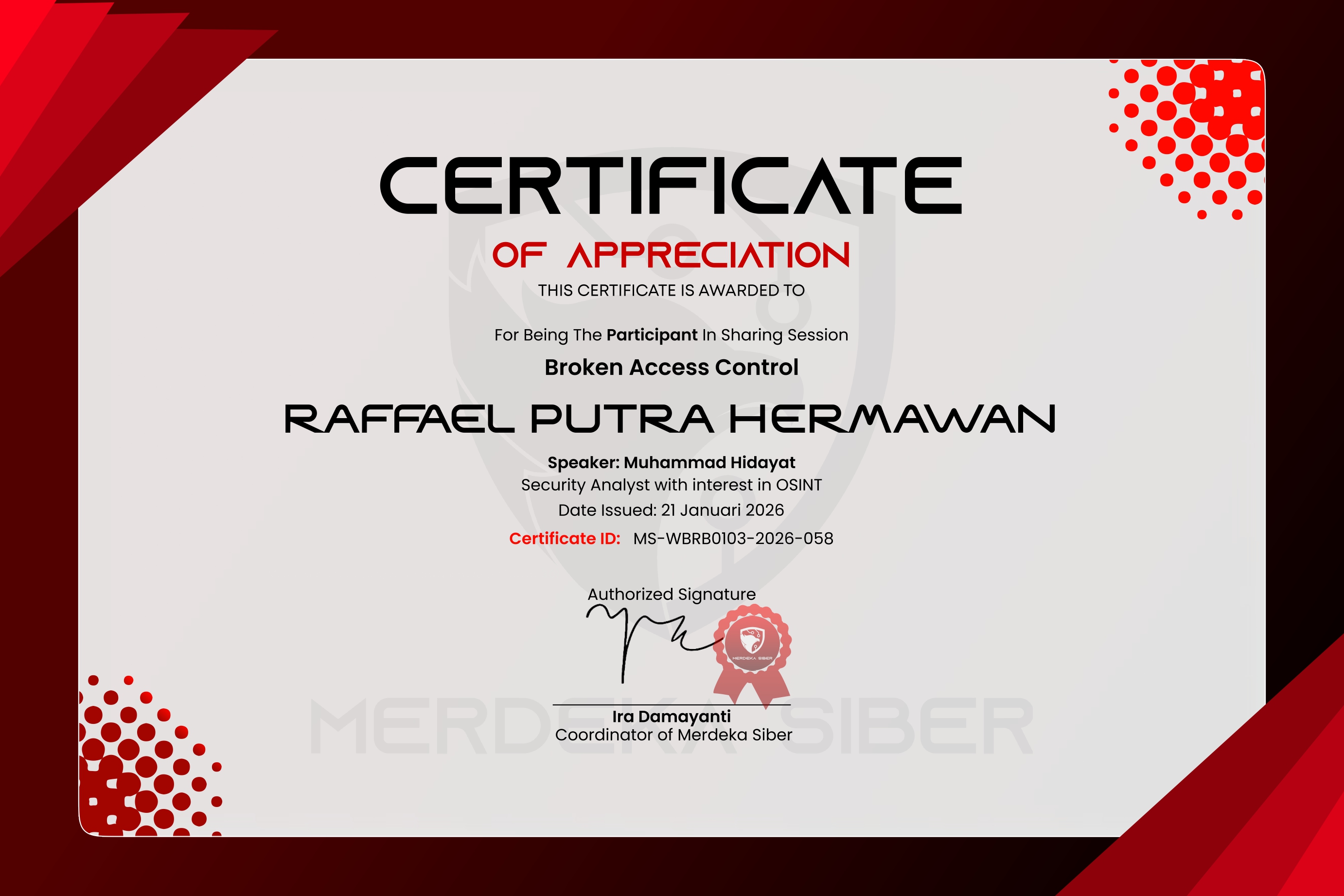 Webinar Broken Access Control by Merdeka Siber